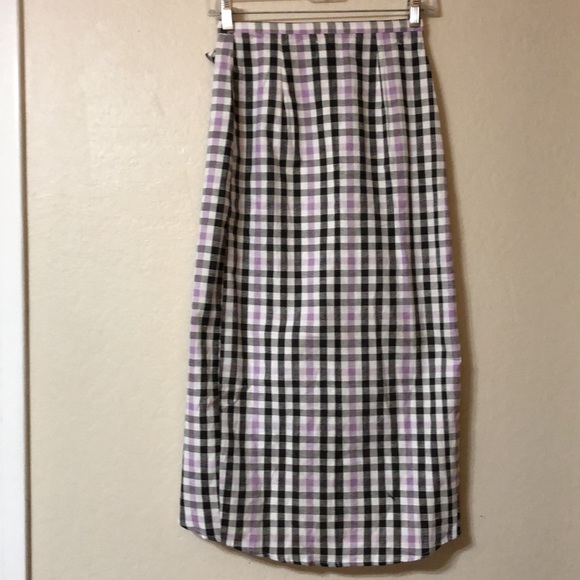 ASOS Gingham Midi Wrap Skirt - Picture 9 of 9
